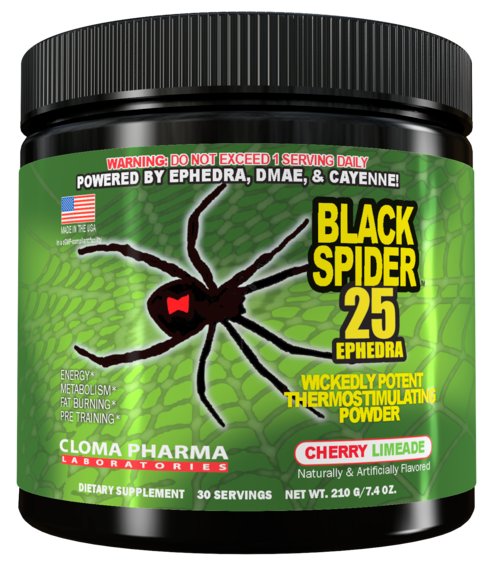 Предтренировочный комплекс Cloma Pharma Black Spider 210 гр.