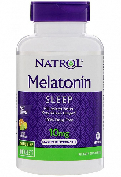 Natrol Melatonin (мелатонин) Fast Dissolve 10 мг. 60 таб.
