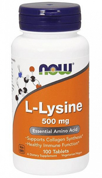 NOW L-Lysine (л-лизин) 500 мг. 100 таб.