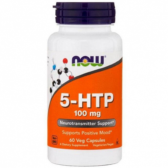 NOW 5-HTP (5 гидрокситриптофан) 100 мг. 60 кап.