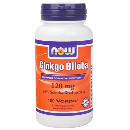 NOW Ginkgo Biloba (гинко билоба) 120 мг. 100 кап.