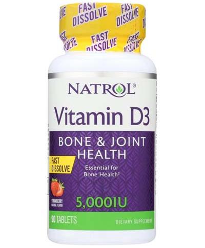 Natrol Vitamin D3 (Витамин д3) 5000 ME Fast Dissolve 90 таб.