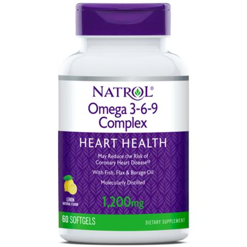 Natrol Omega-3-6-9 Complex 1200 мг. 60 кап.