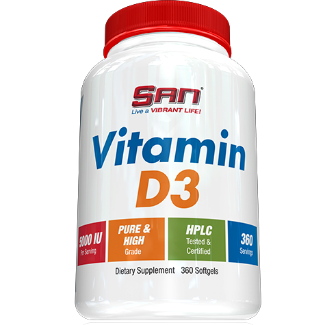 SAN Vitamin D3 5000 IU (витамин Д3) 180 капсул