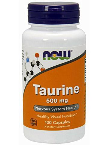 NOW Taurine (таурин) 500 мг. 100 кап.