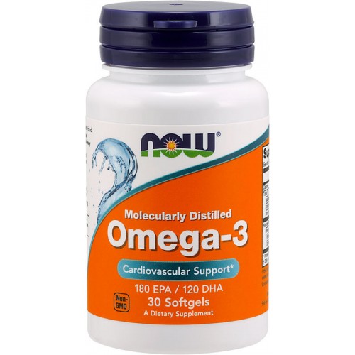 Now Omega-3 Fish Oil (рыбий жир) 1000 мг. 30 кап.