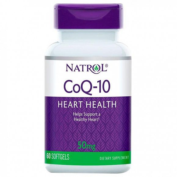 Natrol CoQ10 (Коэнзим) 50mg. 60 кап. нейтральный