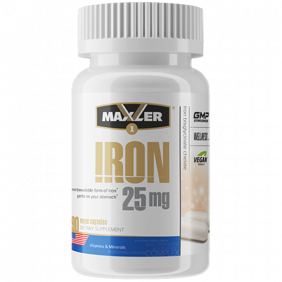 Maxler Iron (железо) 25 мг. 90 таб.