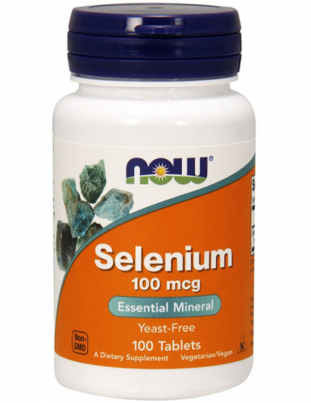 NOW Selenium (Селен) 100 mсg. 250 таб.