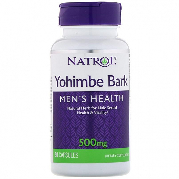 Natrol Yohimbe Bark (йохимбин) 500 мг. 90 кап.