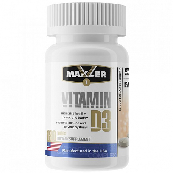 Maxler Vitamin D3 1200 МЕ (вит. Д3) 180 таб.