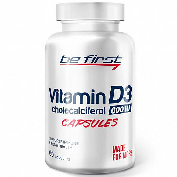 Be First Vitamin D3 (Витамин д3) 15 мкг (600 МЕ) 60 кап.