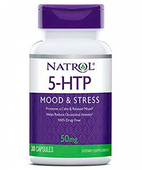 Natrol 5-HTP (5 гидрокситриптофан) 50 мг. 30 кап.