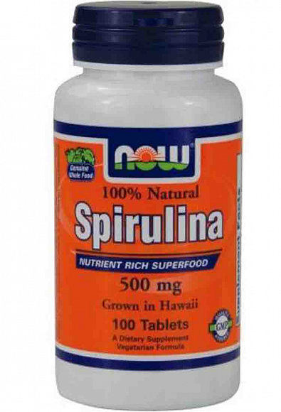 Now Spirulina (спирулина) 500 мг. 100 таб.