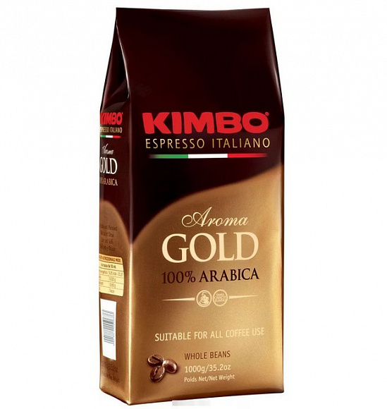 Кофе "Kimbo" Aroma Gold 100% Arabica, 1000г зерновой