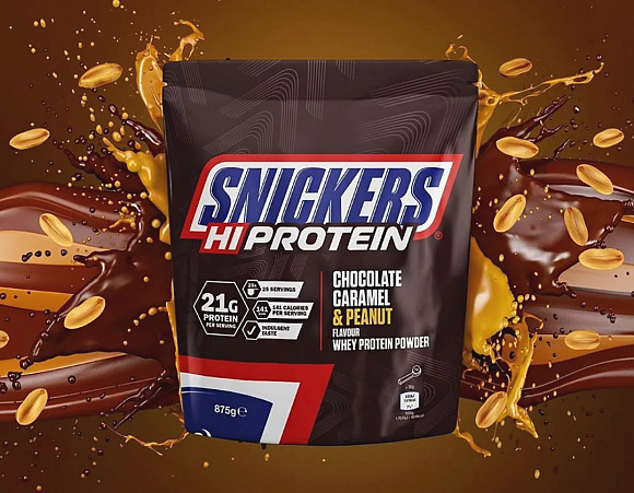 Протеин сывороточный Snickers Protein Powder 875 гр.(вкус батончика Snickers)