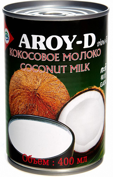 Кокосовое молоко "AROY-D", 400 мл. (жирность 17-19%)