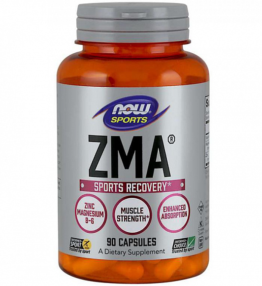 NOW ZMA (аспартат магния и цинка) 800 мг. 90 кап.
