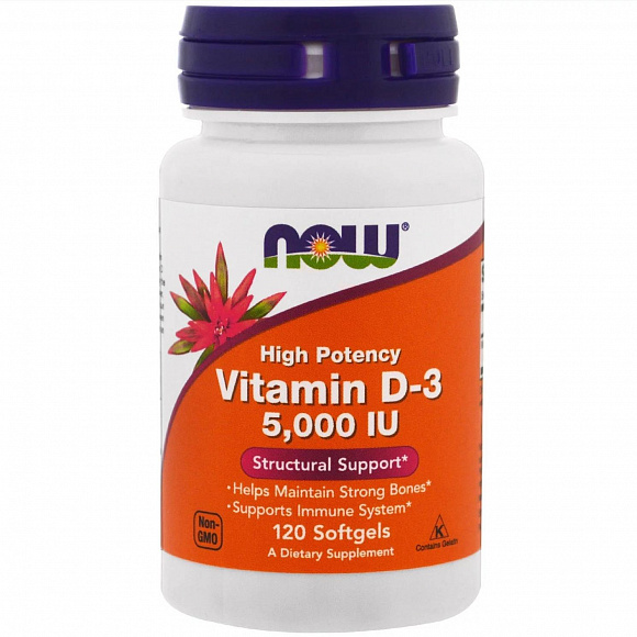 NOW Vitamin D3 (вит. Д3) 5000 IU 120 кап.