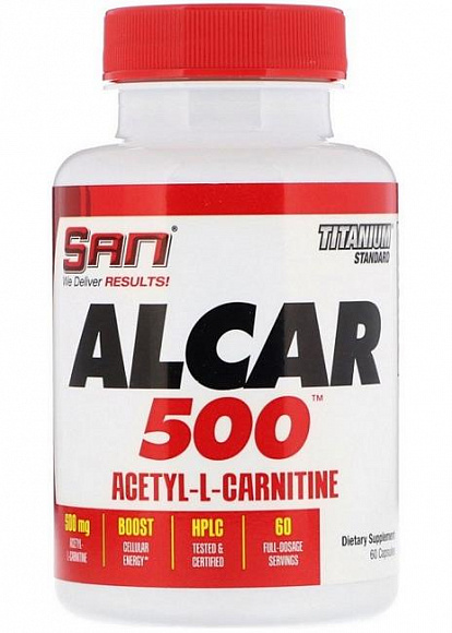 Л-карнитин SAN Alcar 500 мг. 60 кап. (Acetil-L-carnitine)