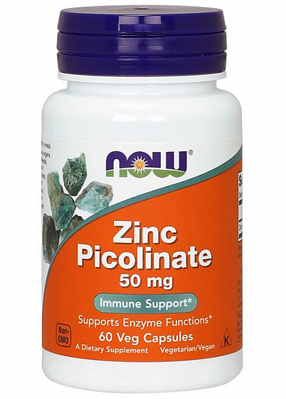 NOW Zink Picolinate (Цинк) 50 мг. 60 кап.