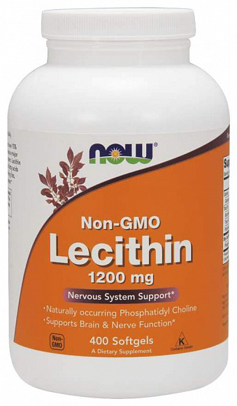 NOW Lecithin (лецитин) 1200 мг. 400 кап.