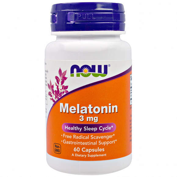 NOW Melatonin (мелатонин) 3 мг. 60 таб.
