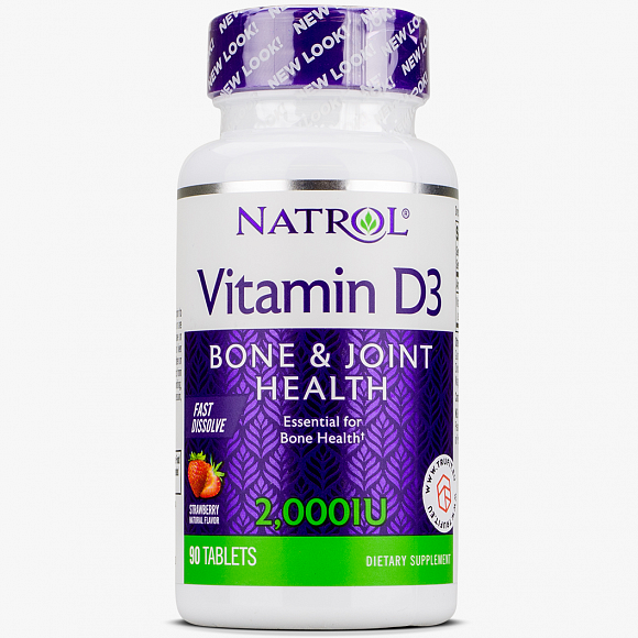 Natrol Vitamin D3 2000 МЕ (вит. Д3) Fast Dissolve 90 таб.