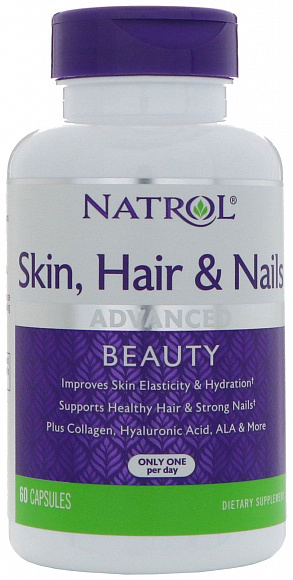 Витамины Natrol Skin Hair Nails with Lutein 60 таб.