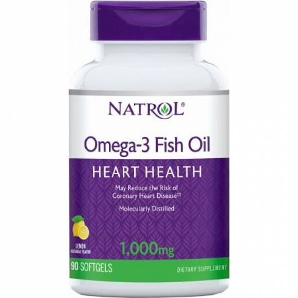 Natrol Omega-3 Fish Oil 1000mg. 60 капсул