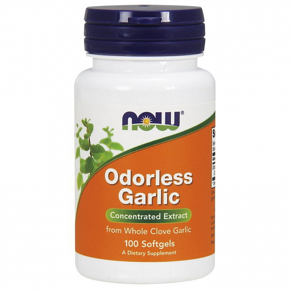 NOW Odorless Garlic (экстракт чеснока без запаха) 50 мг. 100 кап.